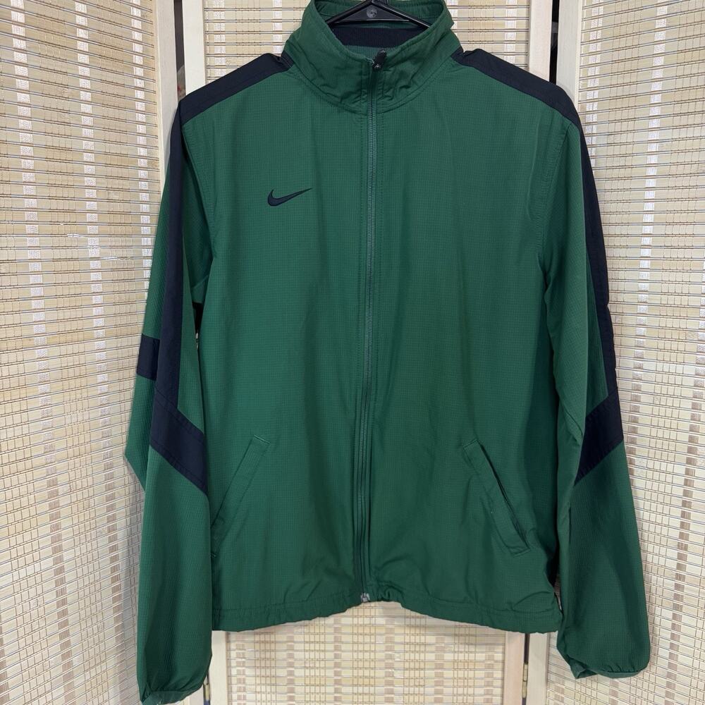 Nike Jacket Youth Boys Size Medium Green Storm Fit Full Zip Lightweight